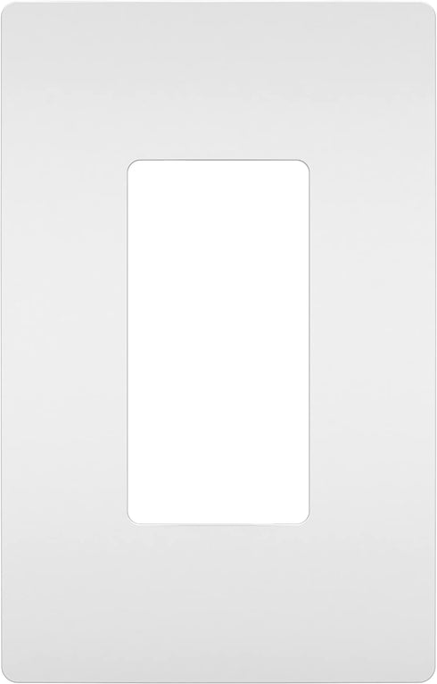 Legrand radiant Screwless Wall Plates for Decorator Rocker Outlets, 1-Gang, White, RWP26WCC10