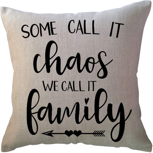 Set of 4 Home Quotes Throw Pillow Farmhouse Decorative Cushion Cover 18 x 18 Inch Rustic Family Words Country Decor Pillowcases for Sofa/Couch/Porch