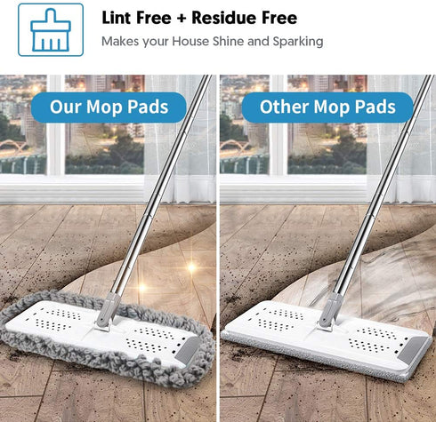 MEXERRIS Microfiber Spray Mop Pads Replacement Head for Wet Dry Dust Mop, Reusable Washable Mop Heads Refills Compatible with Bona Floor Care System for Kitchen Home Commercial Floor Cleaning -3 Pack