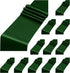 Aneco 12 Pack Satin Table Runner 12 x 108 Inch Forest Green Long Wedding Satin Silk Table Runner for Wedding Banquet Graduations Birthday Party Decoration
