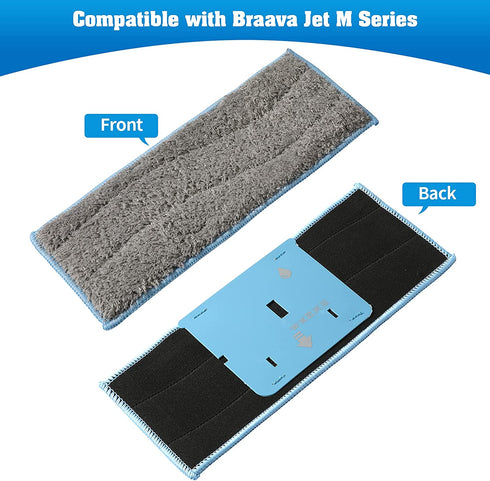 Gazeer 6pcs Braava Jet m6 Washable and Reusable Wet Mopping Pads Compatible Braava Jet m Series, Wet Pads for iRobot Braava Jet M6 (6110)
