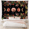 Moonlit Garden Tapestry Moon Phase Tapestry Floral Tapestries for Bedroom Aesthetic Wall Hanging Dorm Living Room Vertical Tapestry for Teen Girls?59x51 inch)