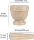 Flexzion Mortar & Pestle Set, Marble Yellow, Kitchen Cooking Accessories/Housewares - Solid 4 in Heavy Granite Molcajete Stone Grinder Crusher Bowl for Guacamole, Herbs, Spices, Garlic, Medicine Pills