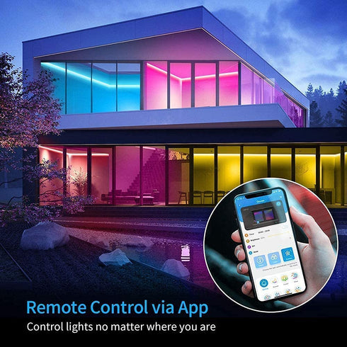 Govee Smart LED Strip Lights, 16.4ft WiFi LED Light Strip Work with Alexa and Google Assistant, 16 Million Colors with App Control and Music Sync LED Lights for Bedroom, Kitchen, TV, Party