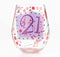 Designs by Lolita €œ21 Hand-painted Artisan Stemless Wine Glass, 20 oz.