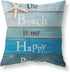 Pack of 4 Decorative Throw Pillow Covers 18x18 Inch Blue Ocean Theme Pillowcases Square Outdoor Cushion Cover Wood Grain Sea Anchor Printing Pillows Covers Home Decor Sofa Car Bedroom Pillow Cover