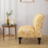 Armless Accent Chair Cover, Stretch Armless Chair Slipcover Spandex Armless Chair Covers Slipper Chair Slipcover Furniture Protector Covers for Living Room Bedroom(Jacquard, Yellow Leaves)