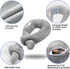 Neck Pillow, Neck Wrap Vibration Massaging Wireless Travel Pillow Soft Touch Breathable Head Support for Office Sofa Air Plane Grey