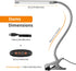 LEPOWER Led Clip on Light, Book Light for Reading in Bed, 4W Reading Light 3 Color Temperature Settings Stepless Adjustable Brightness Clip Lamp for Desk, Bed Headboard, Computer and Piano