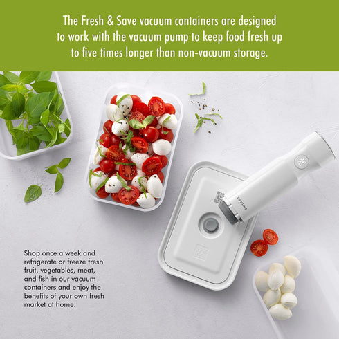 ZWILLING Fresh & Save Vacuum Sealer Airtight Food Storage Container with Lid, Food Storage Container, Meal Prep Container, Small