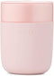 W&P Porter Ceramic Mug w/ Protective Silicone Sleeve, Blush 12 Ounces | On-the-Go | Reusable Cup for Coffee or Tea | Portable | Dishwasher Safe