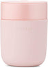 W&P Porter Ceramic Mug w/ Protective Silicone Sleeve, Blush 12 Ounces | On-the-Go | Reusable Cup for Coffee or Tea | Portable | Dishwasher Safe