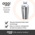 Oggi Groove Insulated Cocktail Shaker-16oz Double Wall Vacuum Insulated Stainless Steel Shaker, Tritan Lid has Built In Strainer, Ideal Cocktail Mixer, Martini Shaker, Margarita Shaker, Stainless,7404