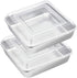 8 x 8-Inch Baking Pan with lid, E-far Square Cake Brownie Baking Pans Stainless Steel Bakeware Set of 2, Non-toxic & Healthy, Easy Clean & Dishwasher Safe - 4 Pieces(2 Pans + 2 Lids)
