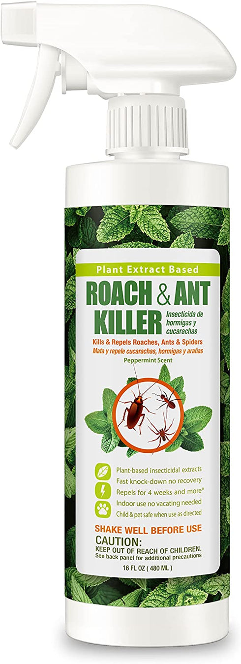 EcoVenger Roach & Ant Killer, Kills on Contact, Extended 4-Week Deterrence, Kills Ants & Other Indoor&Outdoor Crawling Insects, Natural & Non-Toxic, Pleasant Botanical Scent, Safe for Children & Pets