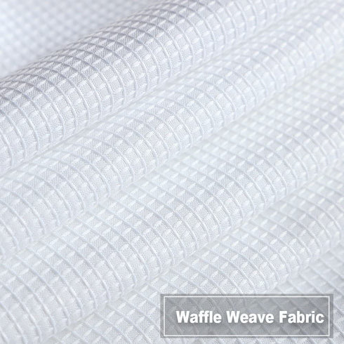NANAN White Curtains 45 inch Long Casual Weave Small Window Curtain Kitchen Bathroom Basement Bedroom Drapes - 30" x 45", White, Set of 2