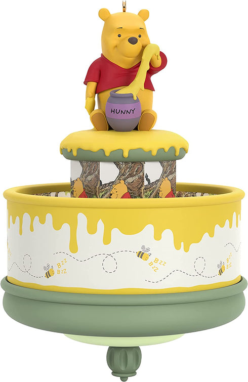 Hallmark Keepsake Christmas Ornament 2021, Disney Winnie The Pooh and The Honey Tree 55th Anniversary, Motion