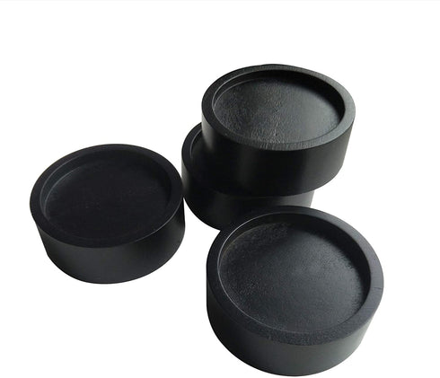 Xinshidai Bed risers | Furniture Lifter | Wood Riser | Table risers | Bed and Furniture Solid Wood Round Risers Wont Crack & Scratch Floors - Set of 4 (Black)
