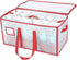 Sattiyrch Plastic Christmas Ornament Storage Box with Dual Zipper Closure - Box Contributes Slots for 128 Holiday Ornaments 4 Inches - Keeps 54 Xmas Holiday Ornaments (4 Inches.54pcs)