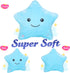 WEWILL Creative Twinkle Star Light up Night LED Plush Pillows Stuffed Toys Birthday Valentines for Toddlers Girls(Blue)