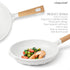 Nonstick Frying Pan 100% PFOA Free Cookware Induction Skillet Fry Pan 7.9 Inch - White