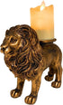 THE NIFTY NOOK Majestic Lion Candle Holder with LED Flameless Pillar Candle for Home and Office¦
