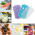 Upgrade Ice Cube Trays, TGJOR 2 Pack Silicone Flexible Ice Cube Trays with Lid, 74 Cubes Ice Trays for Chilled Drinks, Whiskey & Cocktails , Stackable Flexible Safe Ice Cube Trays (blue+purple)