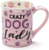 Crazy Dog Lady Purple Paw Prints 16 Ounce Ceramic Coffee Mug
