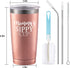 Mommy's Sippy Cup Travel Tumbler Mom Birthday Christmas Gifts for Mom New Mom Mothers to be Wife Women Her Mother's Day Thanksgiving Day, 20 Oz Insulated Stainless Steel Tumbler, Rose Gold