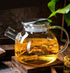 Glass Water Pitcher Carafe with Stovetop Safe Teapot with Tea Ball Infuser for Blooming Tea, Juice Jug, coffee,1000ml/ 34oz?High borosilicate glass?Sharemee