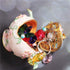 Waltz&F Metal Double Bird and Flower Trinket Box Jeweled Hand-Painted Ring Holder Animal Collectible Figurine Decoration