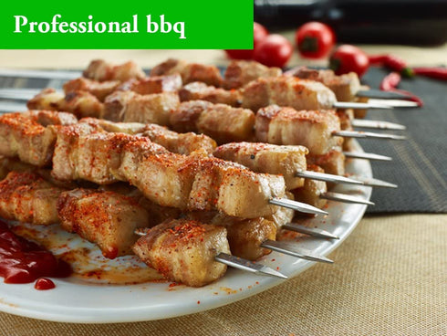 Killer's Instinct Outdoors Flat Metal Grilling Skewers Wider Thicker Stainless Steel Reusable BBQ Sticks Barbecue Skewers 140.160.05 (Set of 24) Barbecue Sticks Metal Kebab Skewers For Grilling