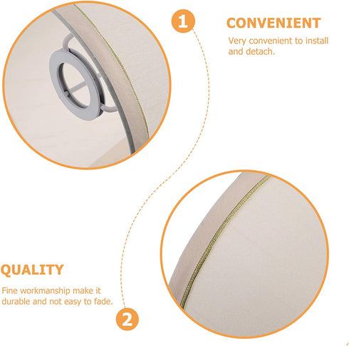 Mobestech Small Beige Table Lamp Shade, Fabric Lampshade Modern Mini Barrel Light Lamp Shade Cover Chandelier Cloth Fixture Lamp Shade for Home Office