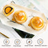 100 PCS Clear Plastic Mini Cupcake Box Round Cupcake Mooncake Dessert Container Box Cookies Muffins Dome Box for Weddings Birthdays and Other Holiday Parties Gift Box (Gold)
