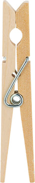 Woolite Extra Large Wooden 100 Pack Clothespins, Natural