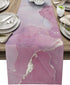 Marble Pink Table Runner-Cotton Linen-90 Inch Long Agate Gold Line Holiday Dresser Scarves,Abstract Modern Art Ombre Tablerunner for Kitchen Coffee/Dining Bedroom Home Living Room Dinner Scarf D©cor