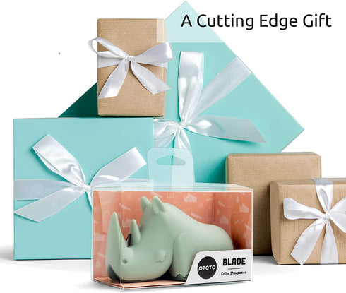 OTOTO Blade Knife Sharpener - Keep Knife Sharper with the Best Knife Sharpener - Fun Kitchen Gadgets BPA-free & Dishwasher-Safe Kitchen Knife Sharpener - Dimensions: 3.62 x 1.69 x 2.09 inches