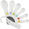 OXO Good Grips 6-Piece Plastic Measuring Spoons with Scraper- White