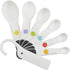 OXO Good Grips 6-Piece Plastic Measuring Spoons with Scraper- White