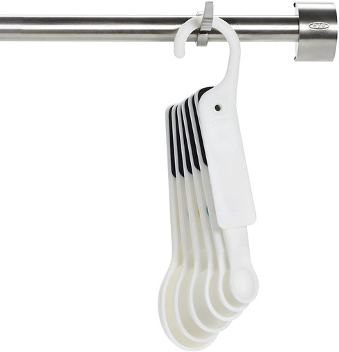 OXO Good Grips 6-Piece Plastic Measuring Spoons with Scraper- White