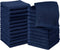 Utopia Towels Cotton Navy Washcloths Set - Pack of 24 - 100% Ring Spun Cotton, Premium Quality Flannel Face Cloths, Highly Absorbent and Soft Feel Fingertip Towels