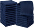 Utopia Towels Cotton Navy Washcloths Set - Pack of 24 - 100% Ring Spun Cotton, Premium Quality Flannel Face Cloths, Highly Absorbent and Soft Feel Fingertip Towels