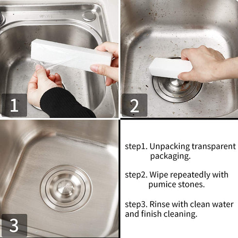 20 Pieces Pumice Stones for Cleaning - Pumice Scouring Pad, Pumice Stick Cleaner for Removing Toilet Bowl Ring, Bath, Household, Kitchen, Pool, 5.9 x 1.4 x 0.9 Inch (White)