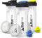 BluePeak Protein Shaker Bottle 28 oz with Dual Mixing Technology, Strong Loop Top, BPA Free, Shaker Balls & Mixing Grids Included - On-The-Go Large Protein Shakers (3 Pack - Yellow, Blue, Black)