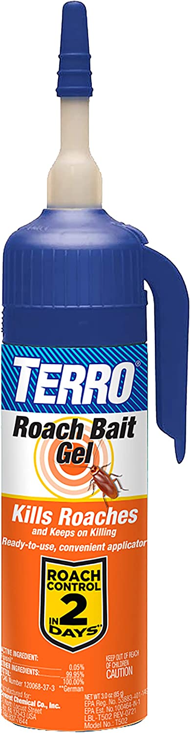 T502 Ready-to-Use Indoor Roach Bait Roach Gel Killer - Kills German, American, and Oriental Roaches – 3 oz