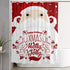 Xmas Holly Jolly Shower Curtain Festive Cute Cartoon Santa Claus with Many Gifts Merry Christmas Shower Curtains Happy New Year Shower Curtain Set with 12 Hooks 60 X 71