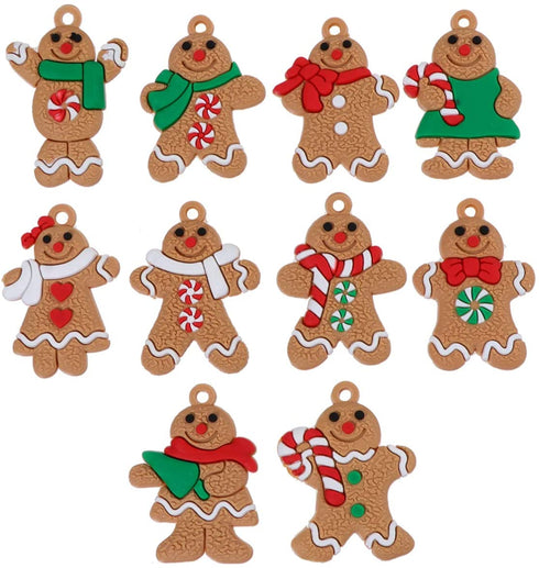 IMIKEYA 10pcs Gingerbread Man Ornament Christmas Tree Hanging Pendants Gingerbread Man Decorations Ornaments for Home Christmas Decor