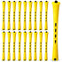 60 Pieces Long Perm Rods Plastic Hair Perm Rods Cold Wave Rods Hair Curling Roller Hair Styling Hairdressing Tools (Yellow,0.28 Inch)