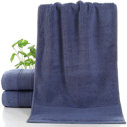 Bathroom Hand Towels (14x30 inch), Home Soft 100% Cotton Super Soft Highly Absorbent Hand Towels for Bath, Hand, Face, Gym and Spa (Blue-4ack)