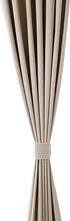 Amazon Basics Room Darkening Blackout Window Curtains with Tie Backs Set - 52 x 96-Inch, Taupe, 2 Panels